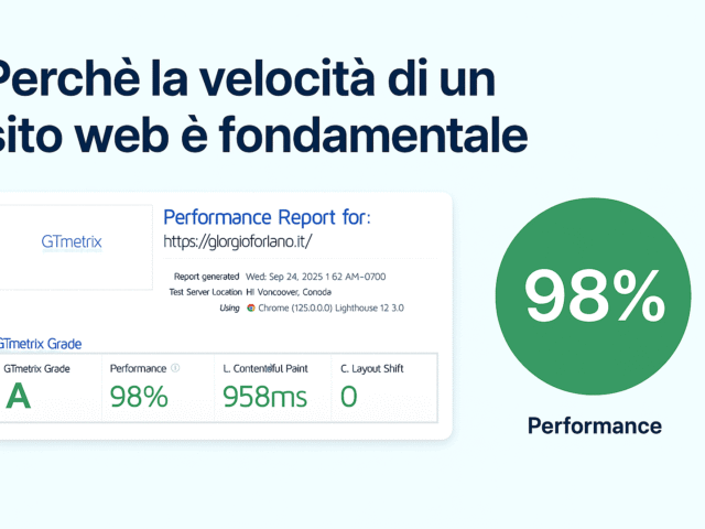 Velocita di caricamento di un sito web