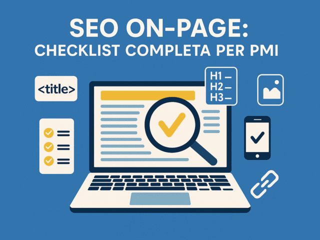 Checklist SEO on-page per un sito web